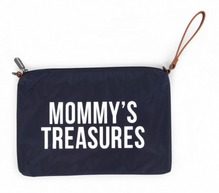 MOMMY'S TREASURES CLUTCH - NAVY WHITE