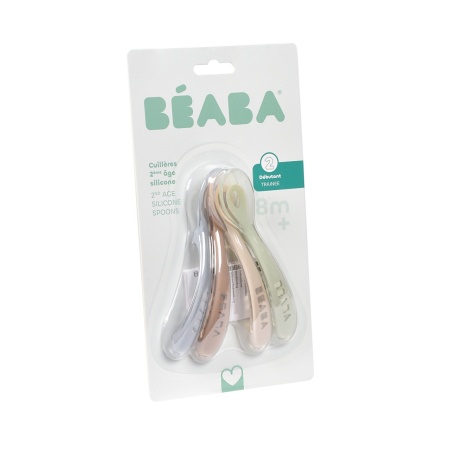 BEABA set od 4 ergonomične kašičice za učenje, Natural - Img 2
