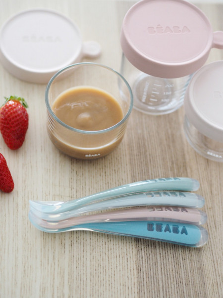 BEABA set od 4 ergonomske kašičice za bebe, eucalyptus - Img 3