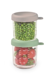 BEABA set od 2 staklene posude 2x250 ml, Sage green/Gazelle - Img 5