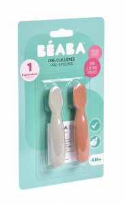 BEABA set od 2 silikonske kašičice/glodalice, terracotta / velvet grey - Img 4