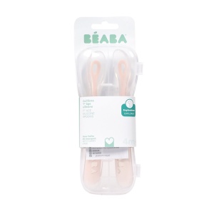 BEABA set od 2 silik. kašičice za bebe sa kutijicom, Cotton Candy - Img 2