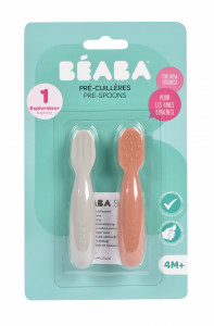 BEABA set od 2 silikonske kašičice/glodalice, terracotta / velvet grey - Img 5