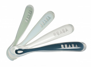 BEABA set od 4 ergonomične kašičice za bebe, storm
