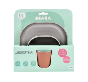 BEABA Set za jelo od nerđajućeg čelika - terracotta - Img 4