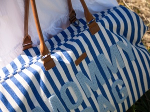 MOMMY BAG BIG, Stripes - Electric Blue/Light Blue - Img 3