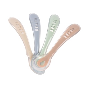 BEABA set od 4 ergonomične kašičice za učenje, Natural