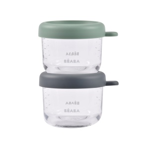 BEABA set od 2 staklene posude 2x150 ml, Sage green/Mineral - Img 5