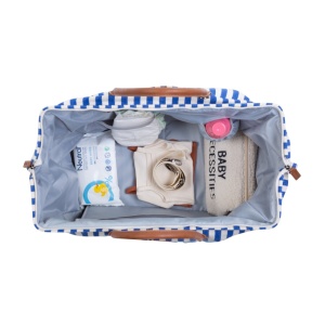 MOMMY BAG BIG, Stripes - Electric Blue/Light Blue - Img 6