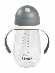 BEABA flašica sa slamčicom 300ml, mineral grey