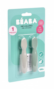 BEABA set od 2 silikonske kašičice/glodalice, green / velvet grey - Img 7