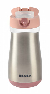 BEABA termo flašica od nerđajućeg čelika 350ml, old pink - Img 3