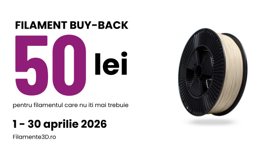 Program Buy-Back Filament - Ai filament pe care nu îl mai folosești? Îți dăm 50 lei pe el