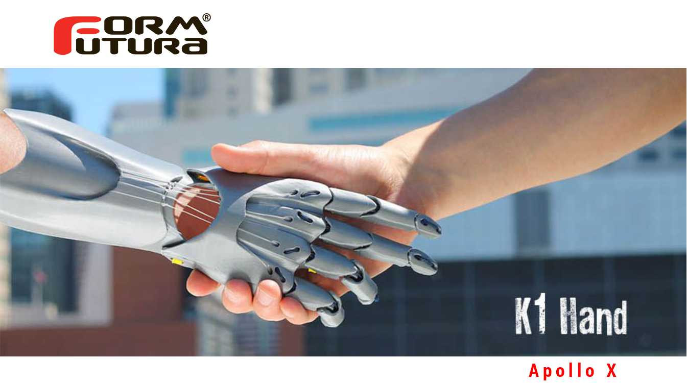 K1- mână protetică realizata cu ApolloX