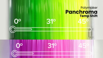 Panchroma Temp Shift PLA – filamentul 3D care isi schimba culoarea la temperatura
