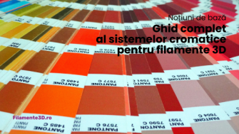 Ghid complet al sistemelor cromatice pentru filamente 3D. RAL, Pantone, RGB, HEX, CMYK si cum decodifici corect codurile de culoare