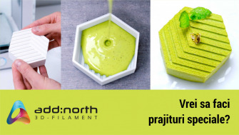 Forme de patiserie printate 3D în E-PLA