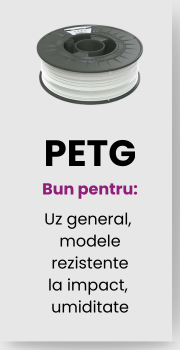 Filamente PETG Polymaker, AzureFilm, Fiberlogy, FormFutura, colorFabb in stoc la Filamente3D