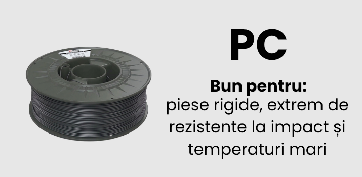 Filamente PC Policarbonat Polymaker, Fiberlogy, FormFutura in stoc la Filamente3D