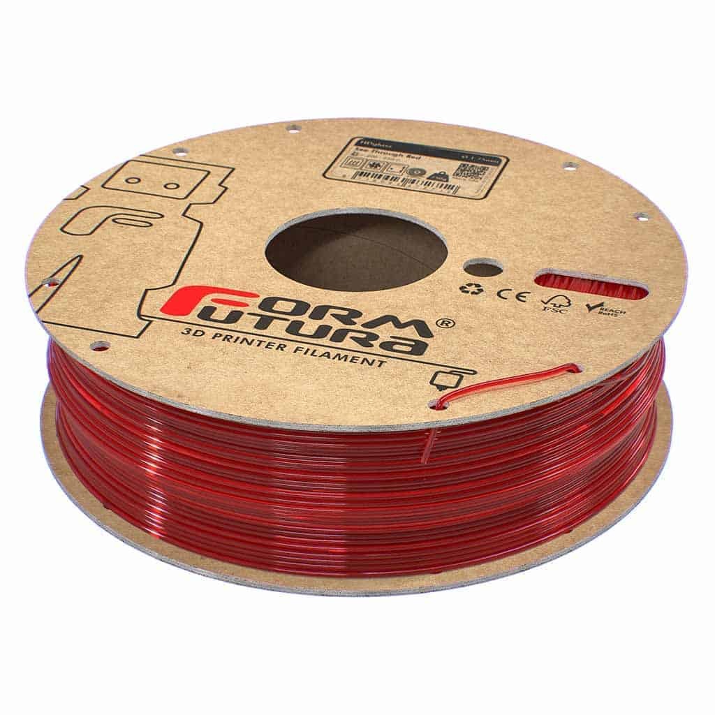 Filament FormFutura HDglass - See Through Red (rosu transparent) 750g