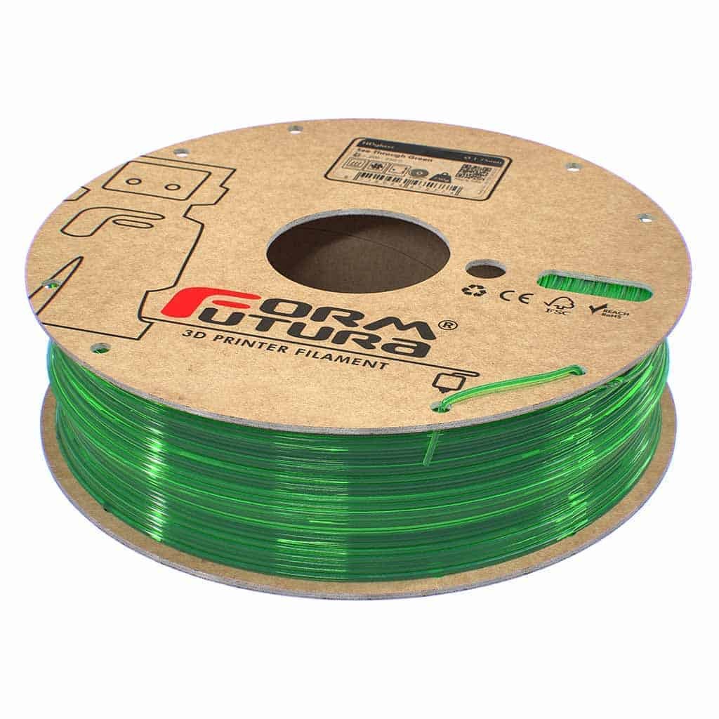 Filament FormFutura HDglass - See Through Green (verde transparent) 750g