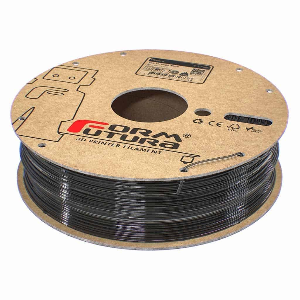 Filament FormFutura HDglass - See Through Black (negru transparent) 750g