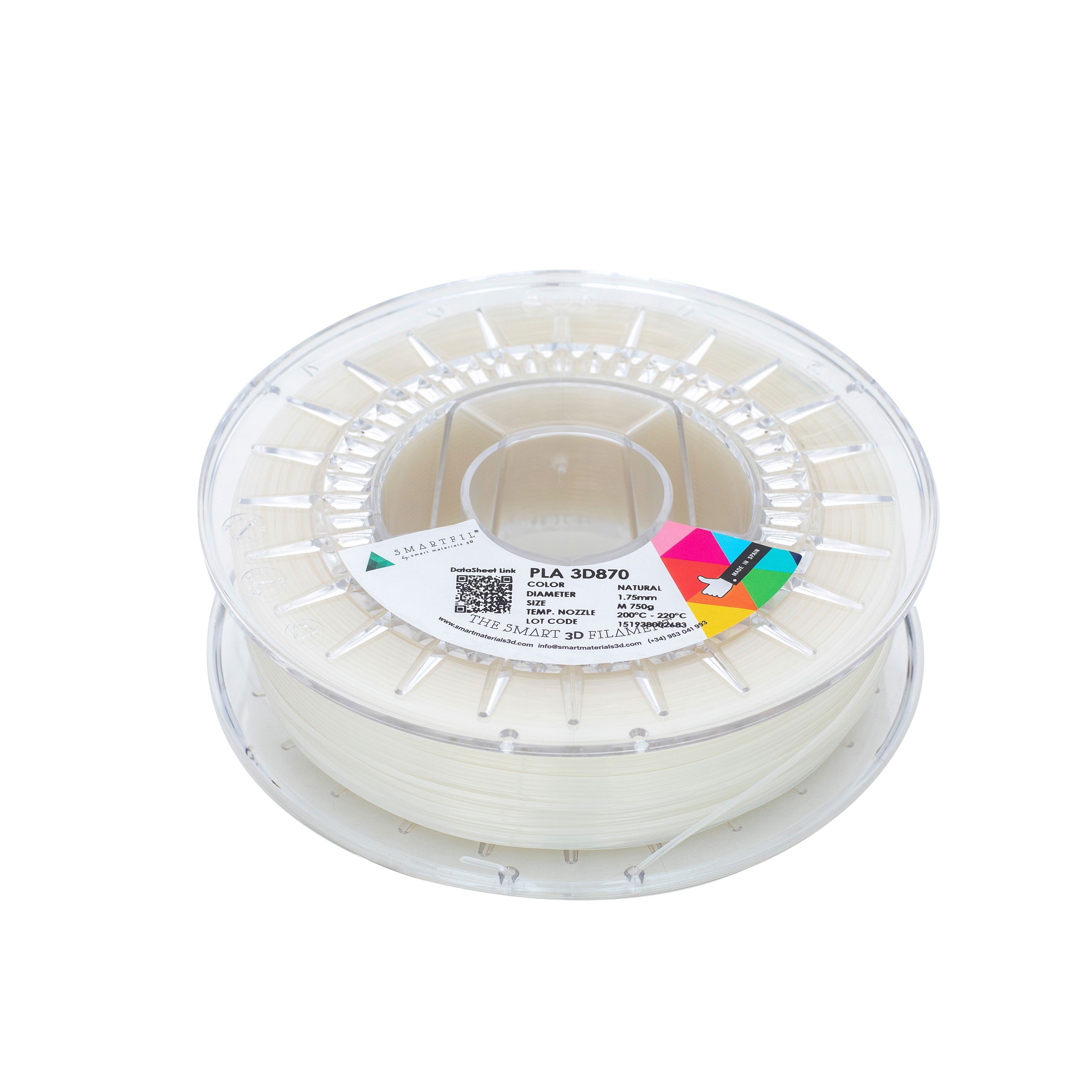 Filament SmartFil PLA 3D870 Natural (natural) 750g