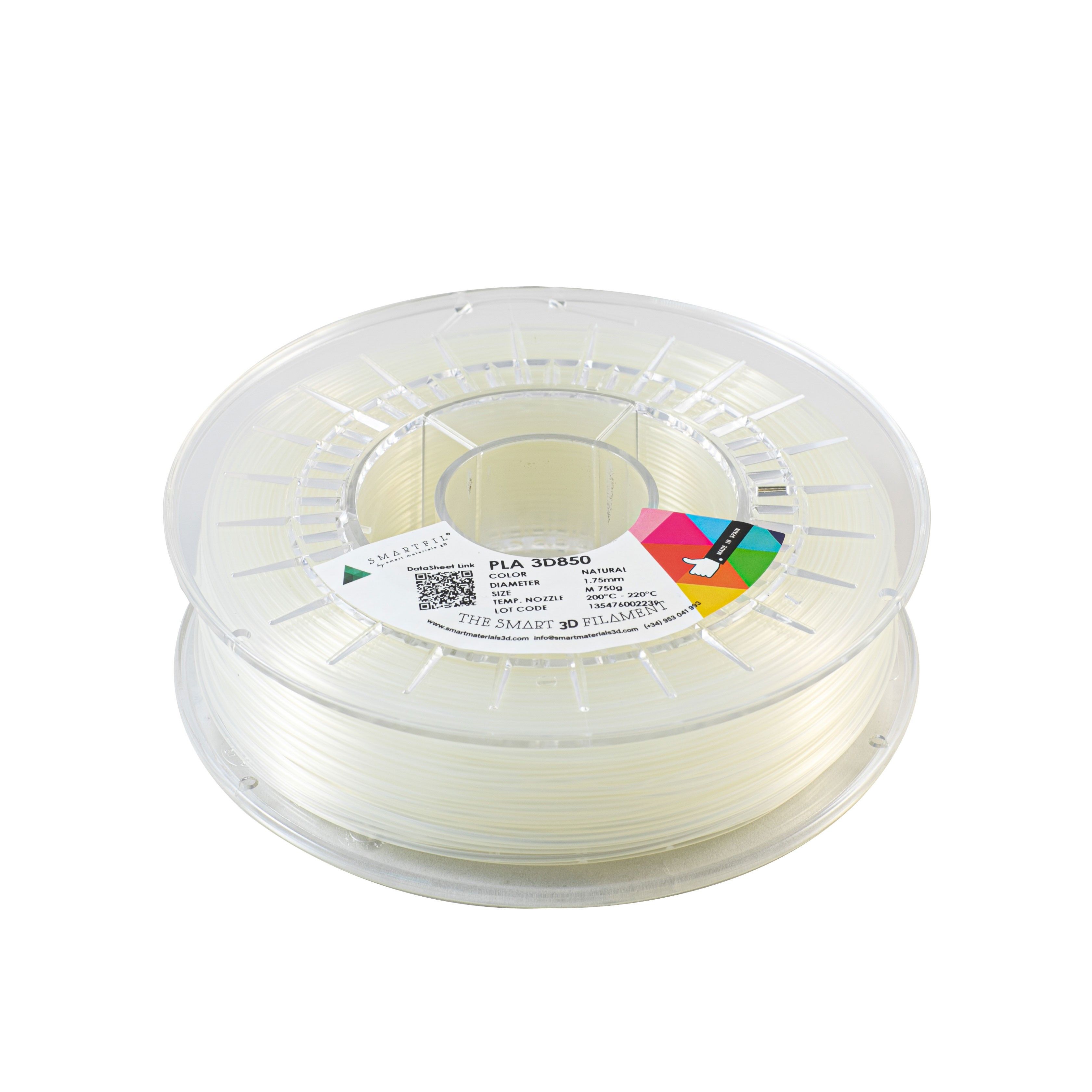 Filament SmartFil PLA 3D850 Natural (natural) 750g