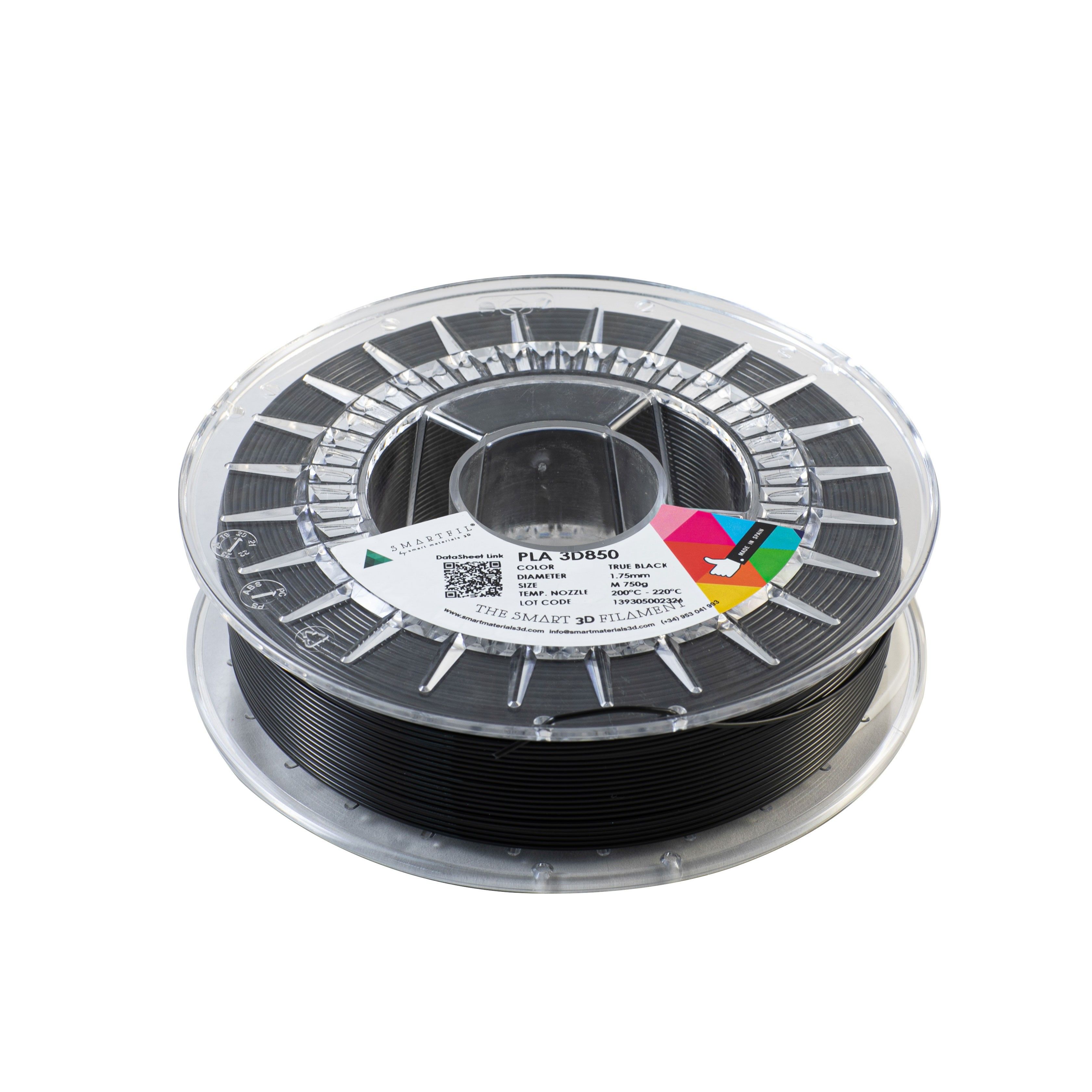 Filament SmartFil PLA 3D850 True Black (negru) 750g