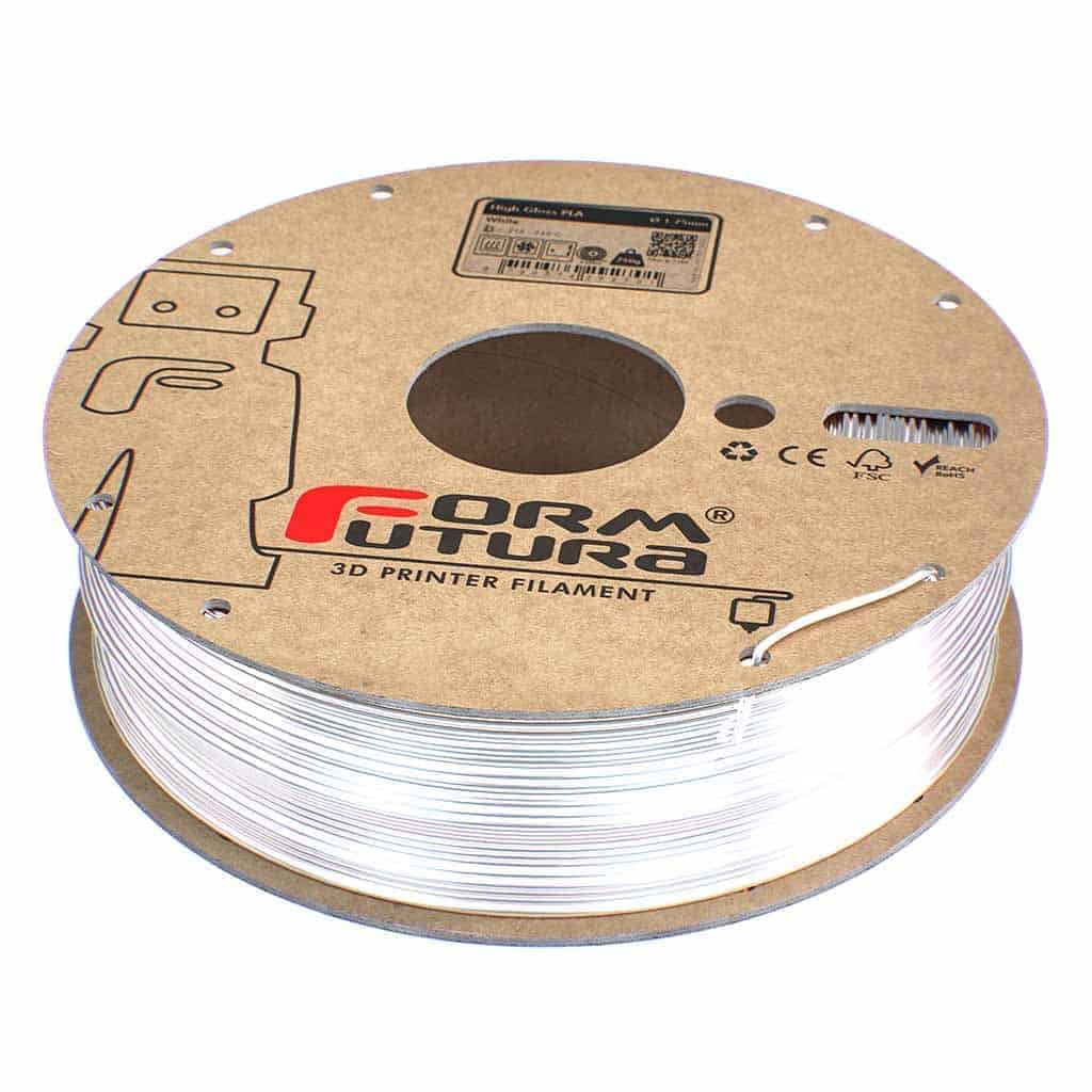 Filament FormFutura High Gloss PLA White (alb) 750g