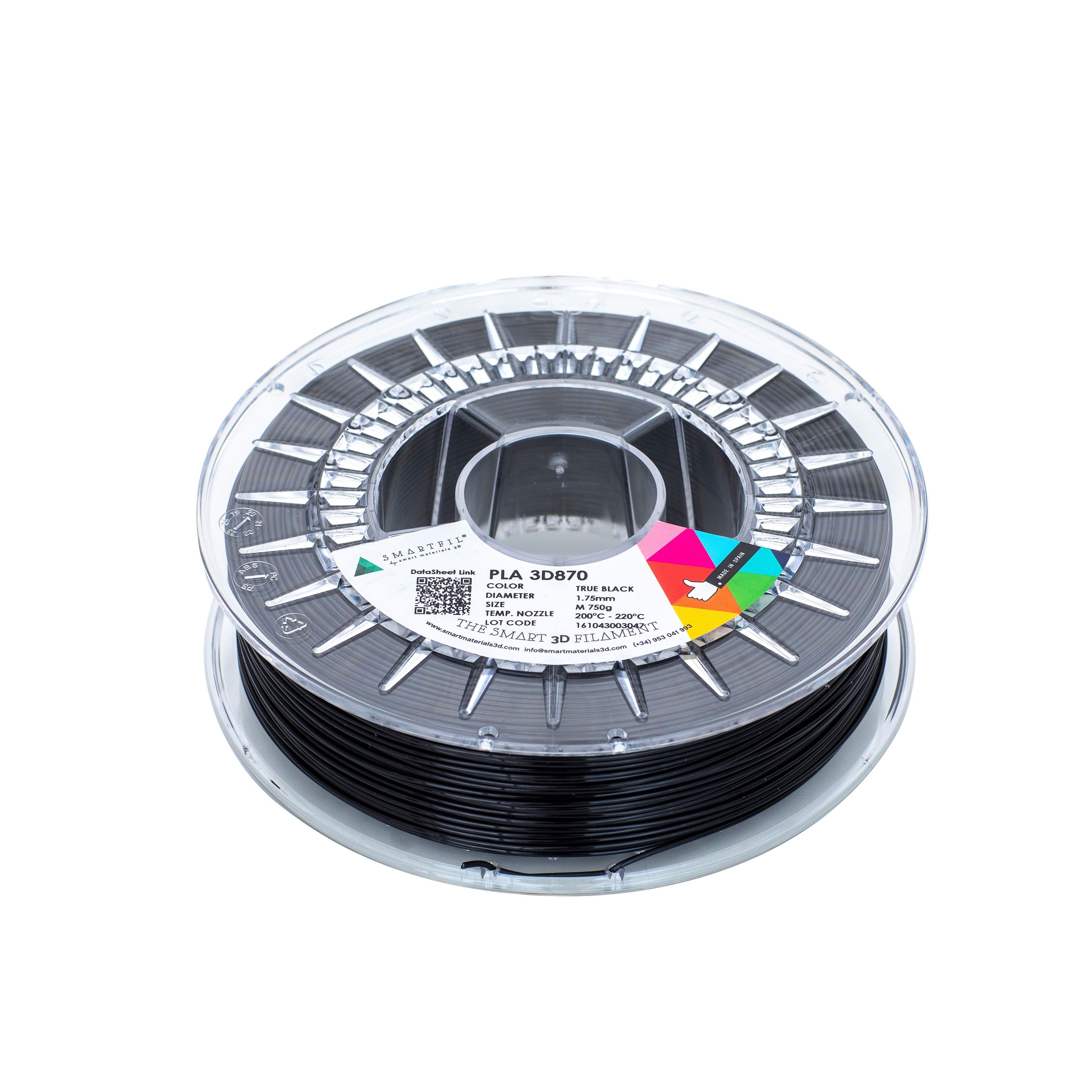 Filament SmartFil PLA 3D870 Black (negru) 750g
