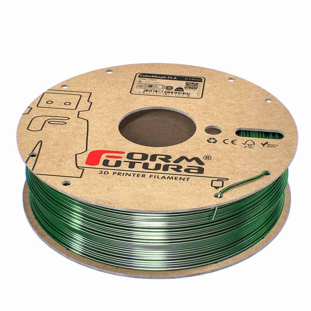Filament FormFutura High Gloss PLA - ColorMorph White&Green (alb si verde) 750g