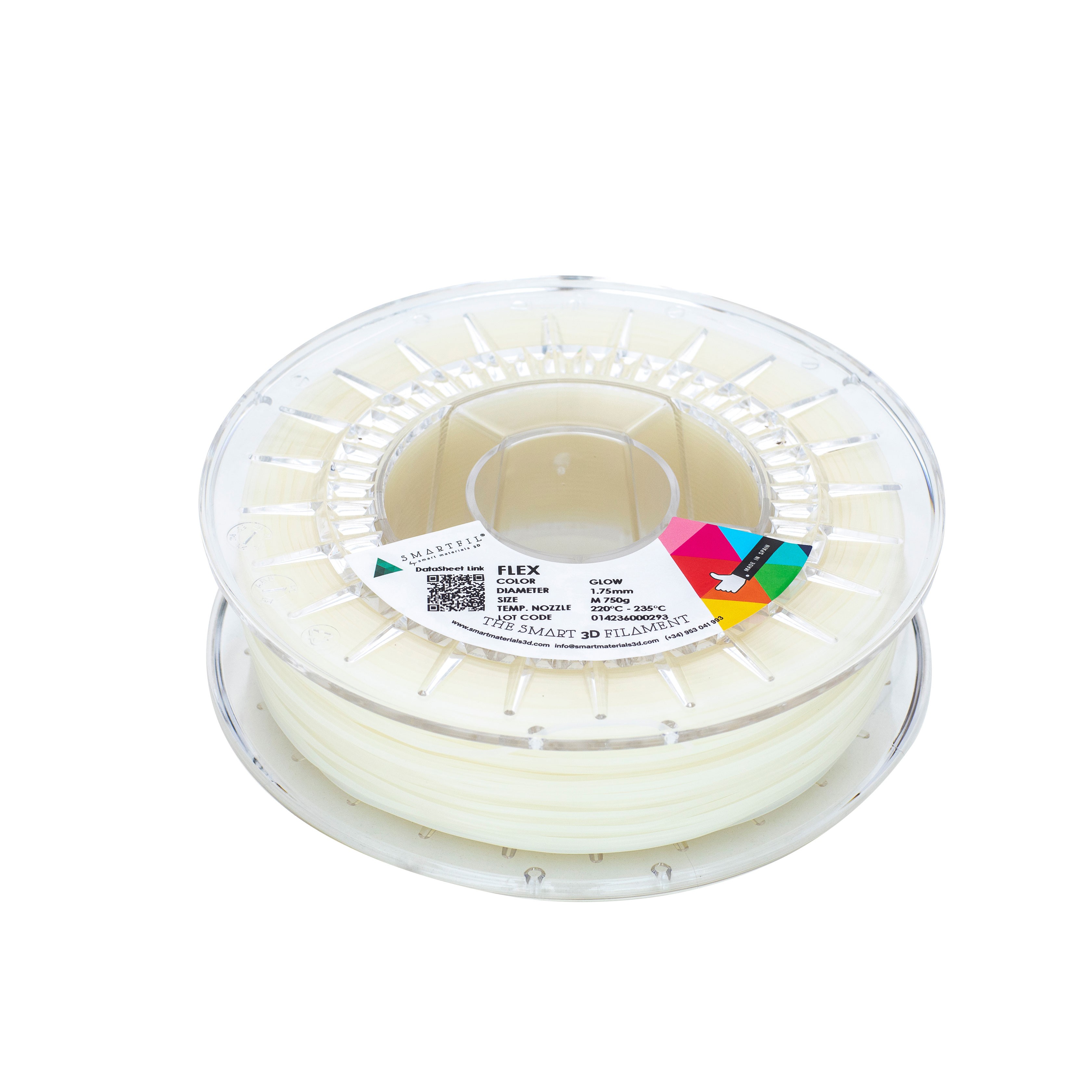 Filament SmartFil Flex - TPU 93A - Green Glow (fosforescent) 750g