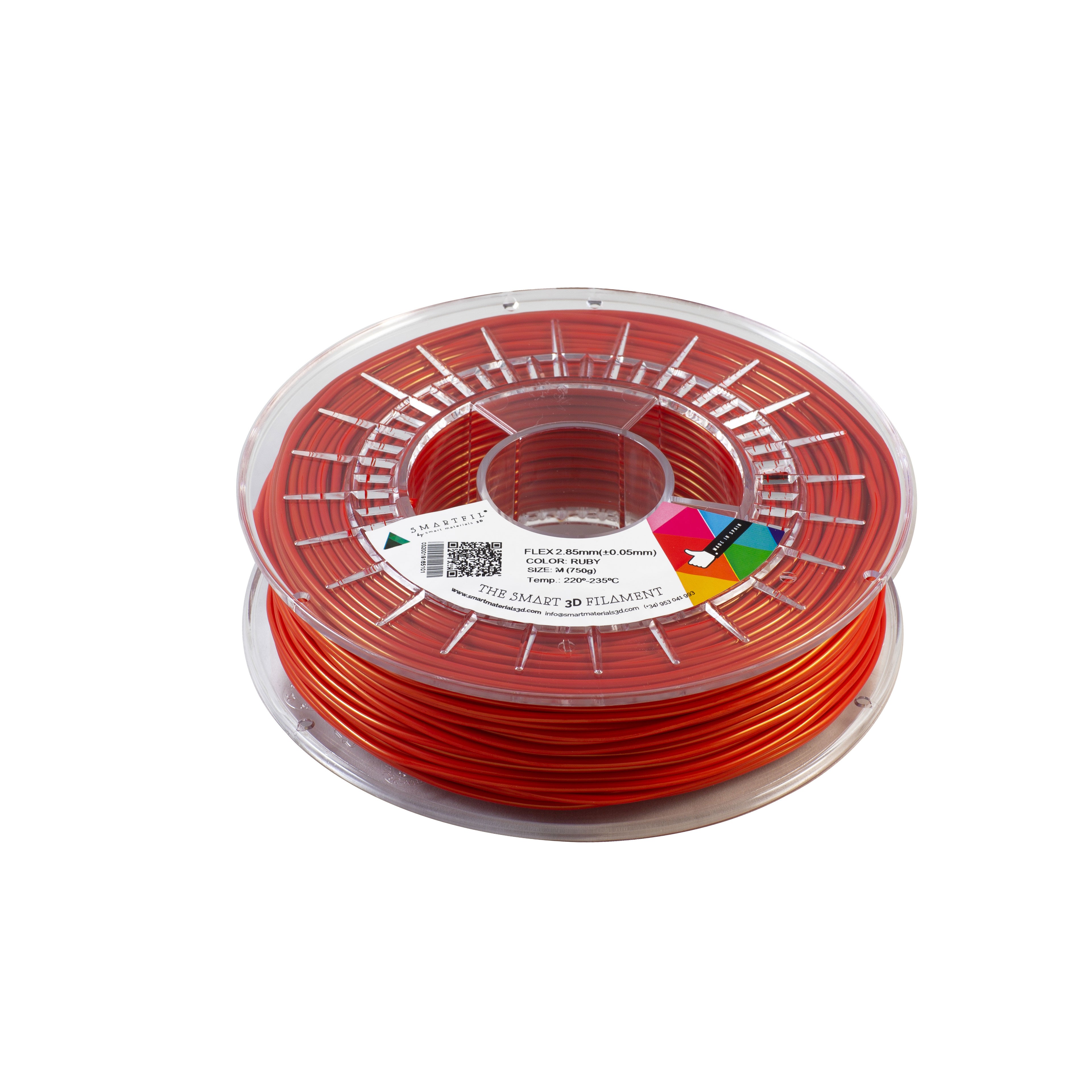 Filament SmartFil Flex - TPU 93A - Ruby (rosu) 750g