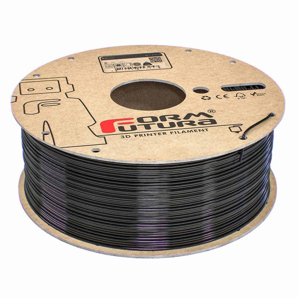 Filament 1.75mm FormFutura ReForm rPET Black (negru) 1kg