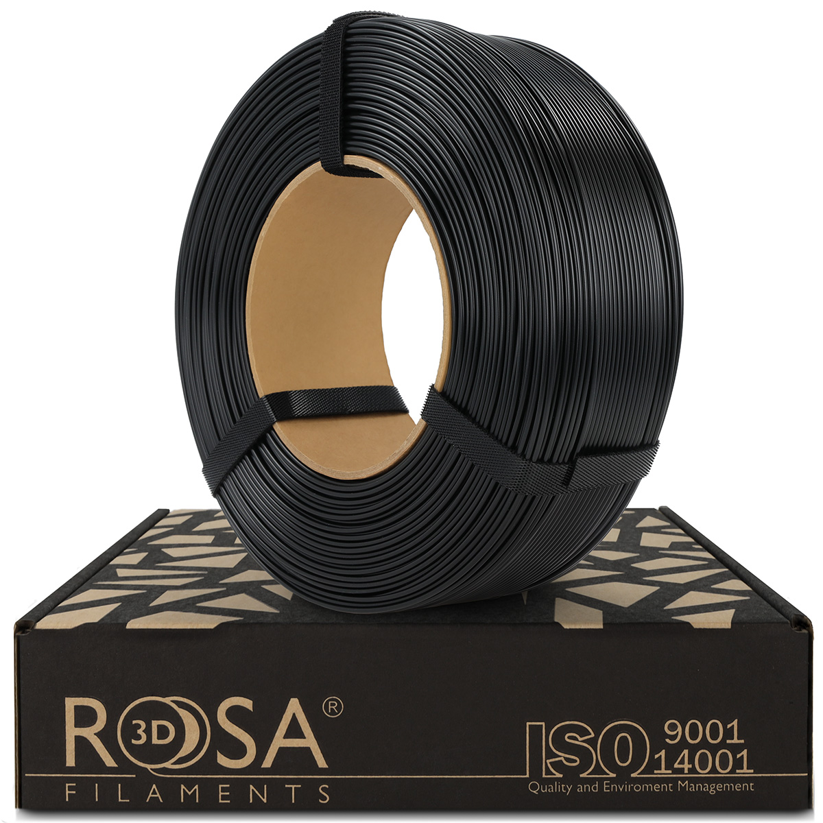 Filament 1.75 mm Rosa 3D ReFill PLA Starter Black (negru) 1kg