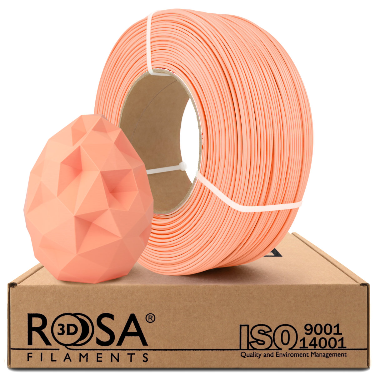 Filament 1.75 mm Rosa 3D ReFill PLA Pastel Peach (portocaliu deschis)1kg