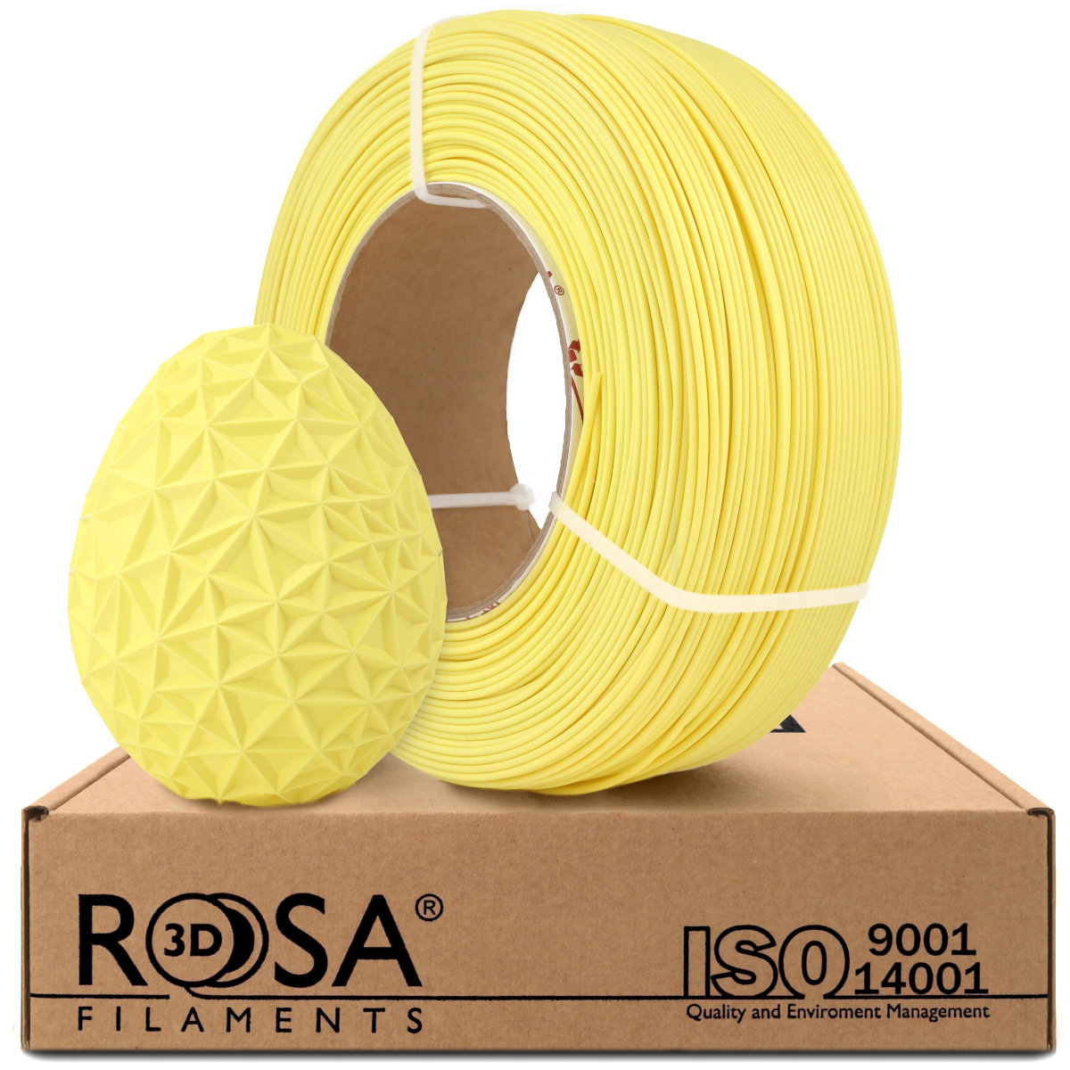 Filament 1.75 mm Rosa 3D ReFill PLA Pastel Yellow (galben) 1kg