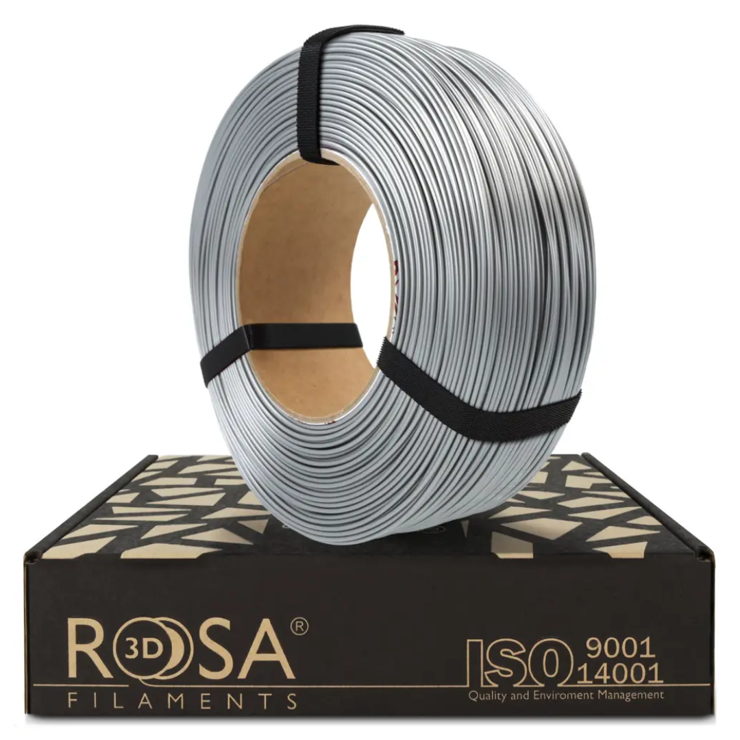 Filament 1.75 mm Rosa 3D ReFill PET-G Standard HS Aluminium (gri) 1kg
