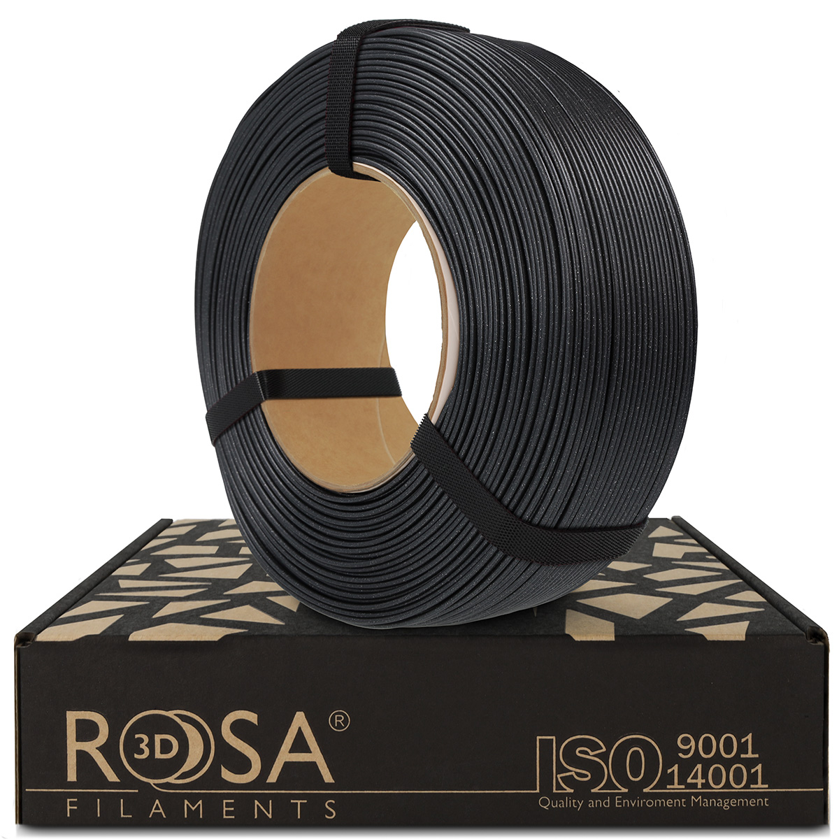Filament 1.75 mm Rosa 3D ReFill PLA Starter Glitter Graphite (gri) 1kg