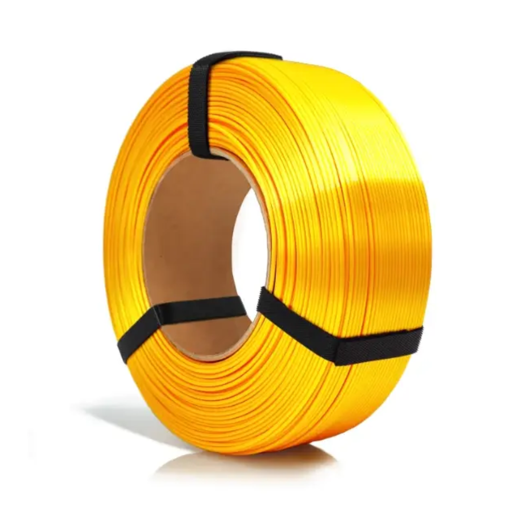 Filament 1.75 mm Rosa 3D ReFill PLA Silk Yellow (galben) 1kg