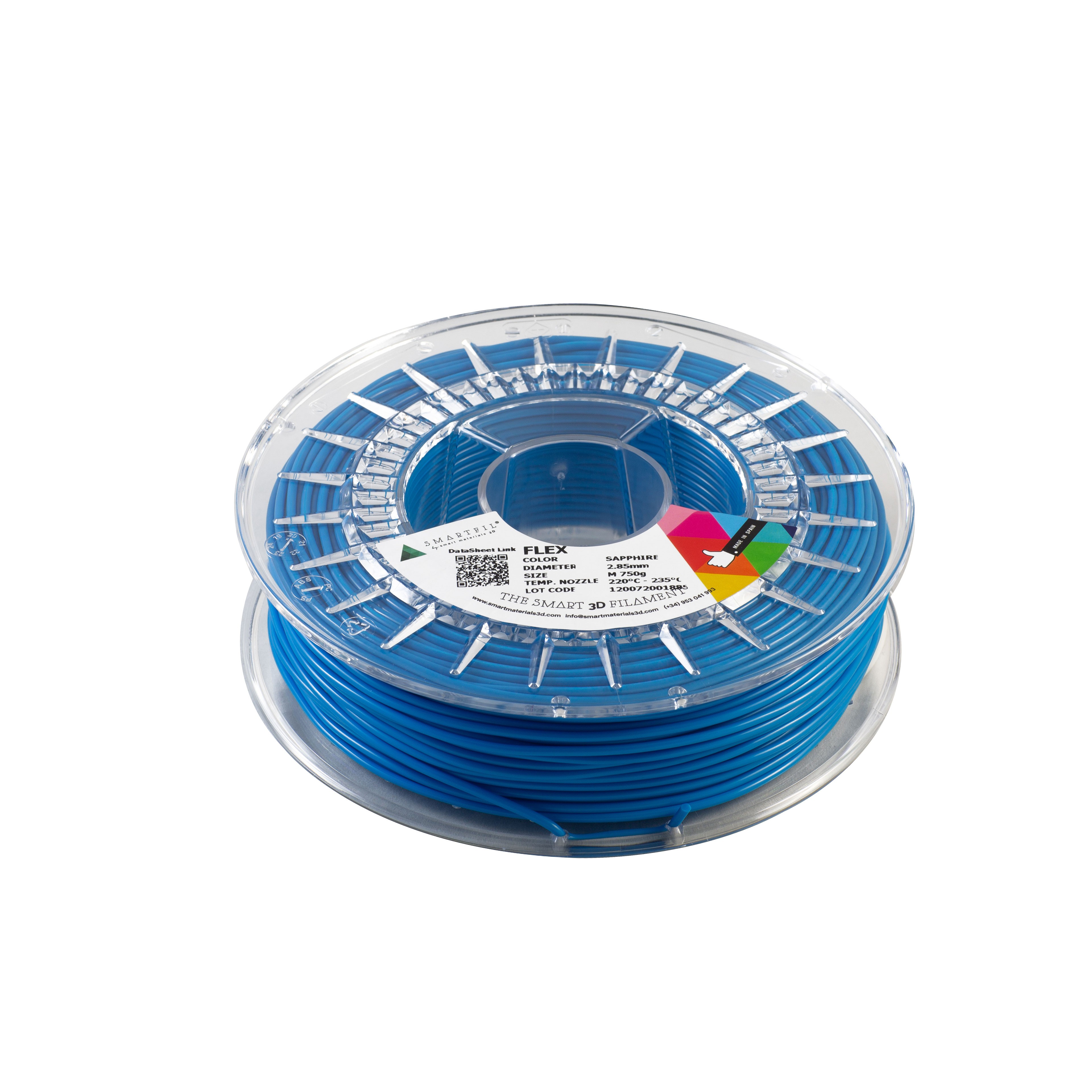 Filament SmartFil Flex - TPU 93A - Sapphire (albastru) 750g