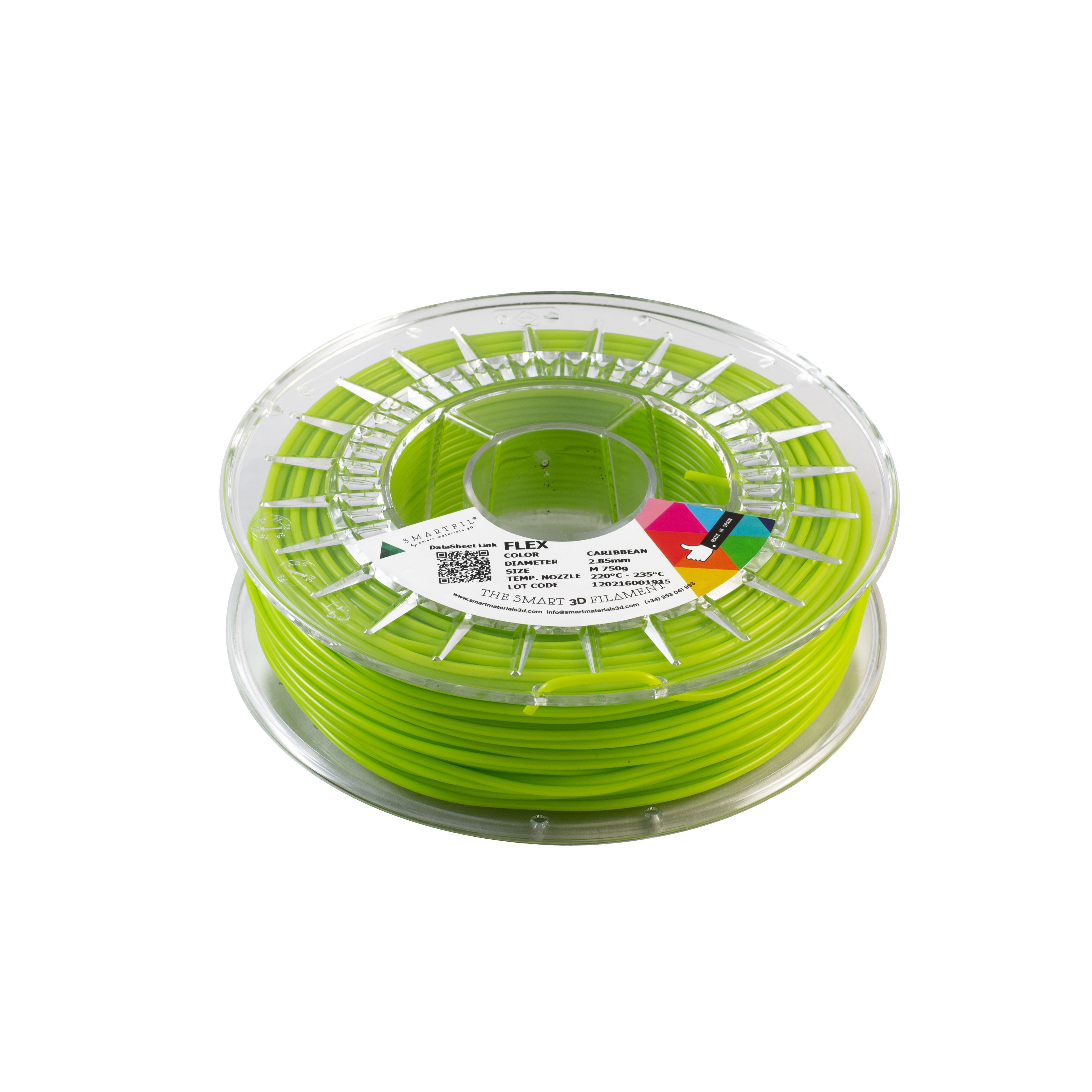 Filament SmartFil Flex - TPU 93A - Caribbean (verde) 750g