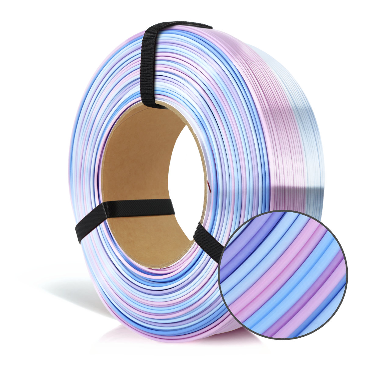Filament 1.75 mm Rosa 3D ReFill PLA - Multicolor Silk Candy 1kg