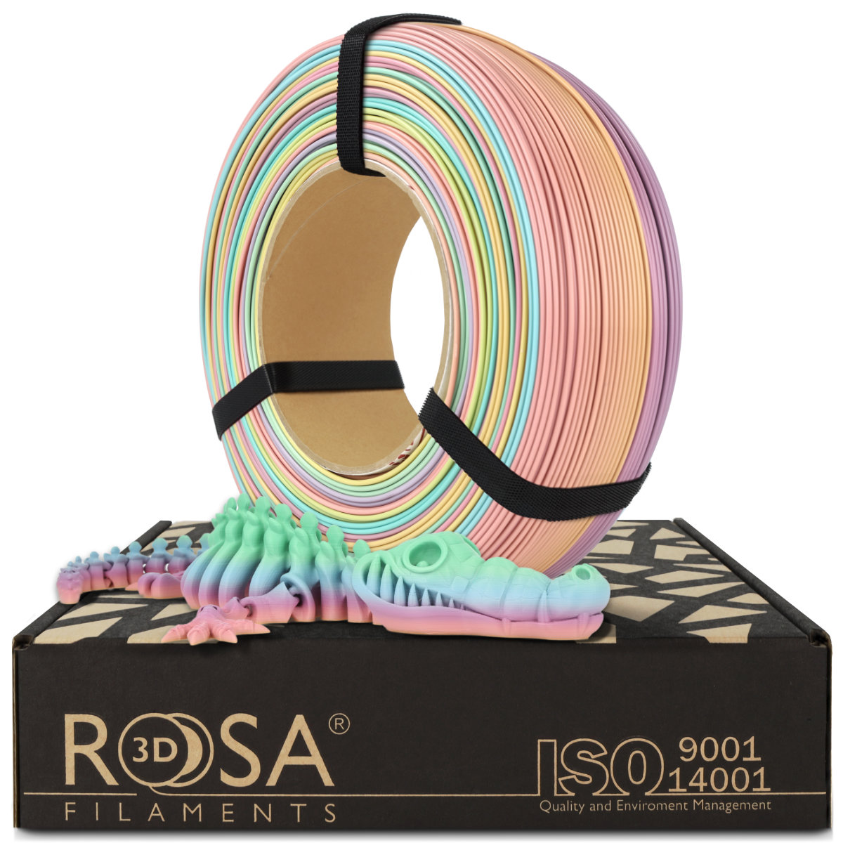 Filament 1.75 mm Rosa 3D ReFill PLA Rainbow Pastel 1kg
