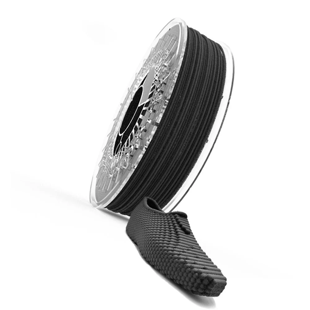 Filament 1.75mm Recreus FilaFlex Foamy Black 78A ... 51A (negru) 750g