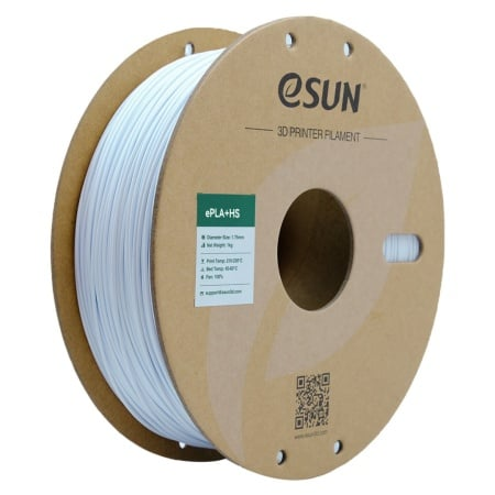 Filament 1.75mm eSun PLA+HS High Speed Cold White (alb) 1kg