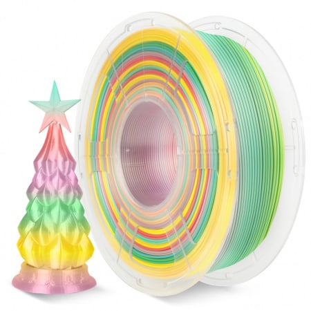 Filament 1.75mm Sunlu PLA+ Silk Rainbow (multicolor) 1kg