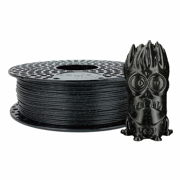 Filament 1.75 mm AzureFilm PLA Glitter Black (negru) 1kg