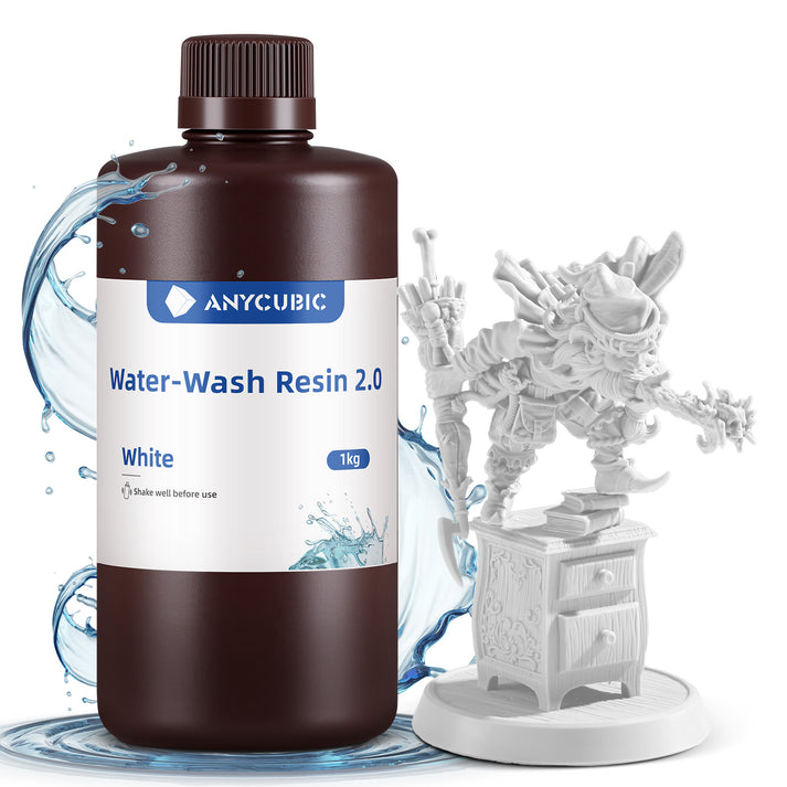 Rasina Anycubic Water-Wash Resin 2.0 White (alb) - 1kg